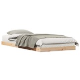 vidaXL Bedframe Naturel Grenenhout (80x220cm) - 34% Korting!