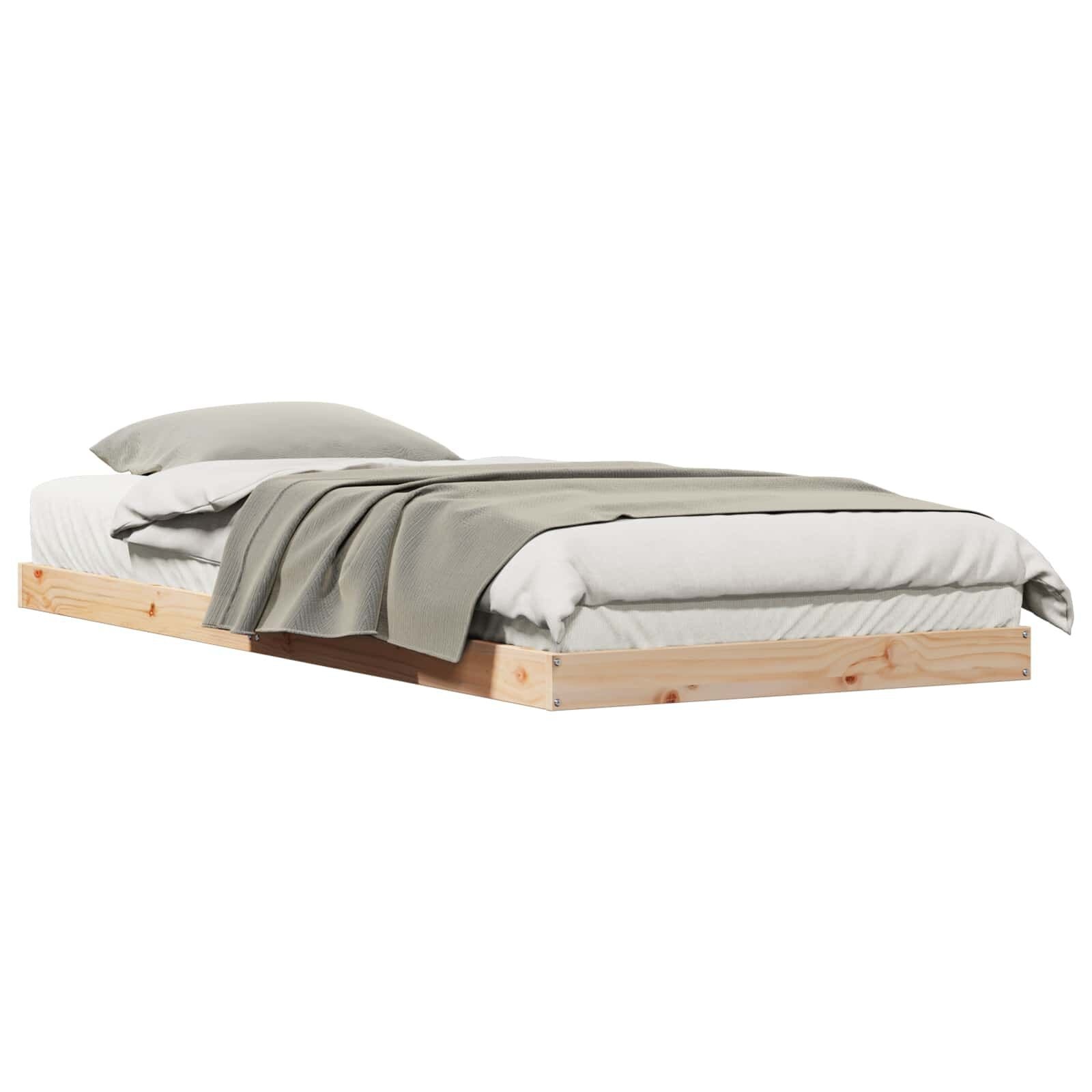 vidaXL Bedframe Naturel Grenenhout (80x220cm) - 34% Korting!