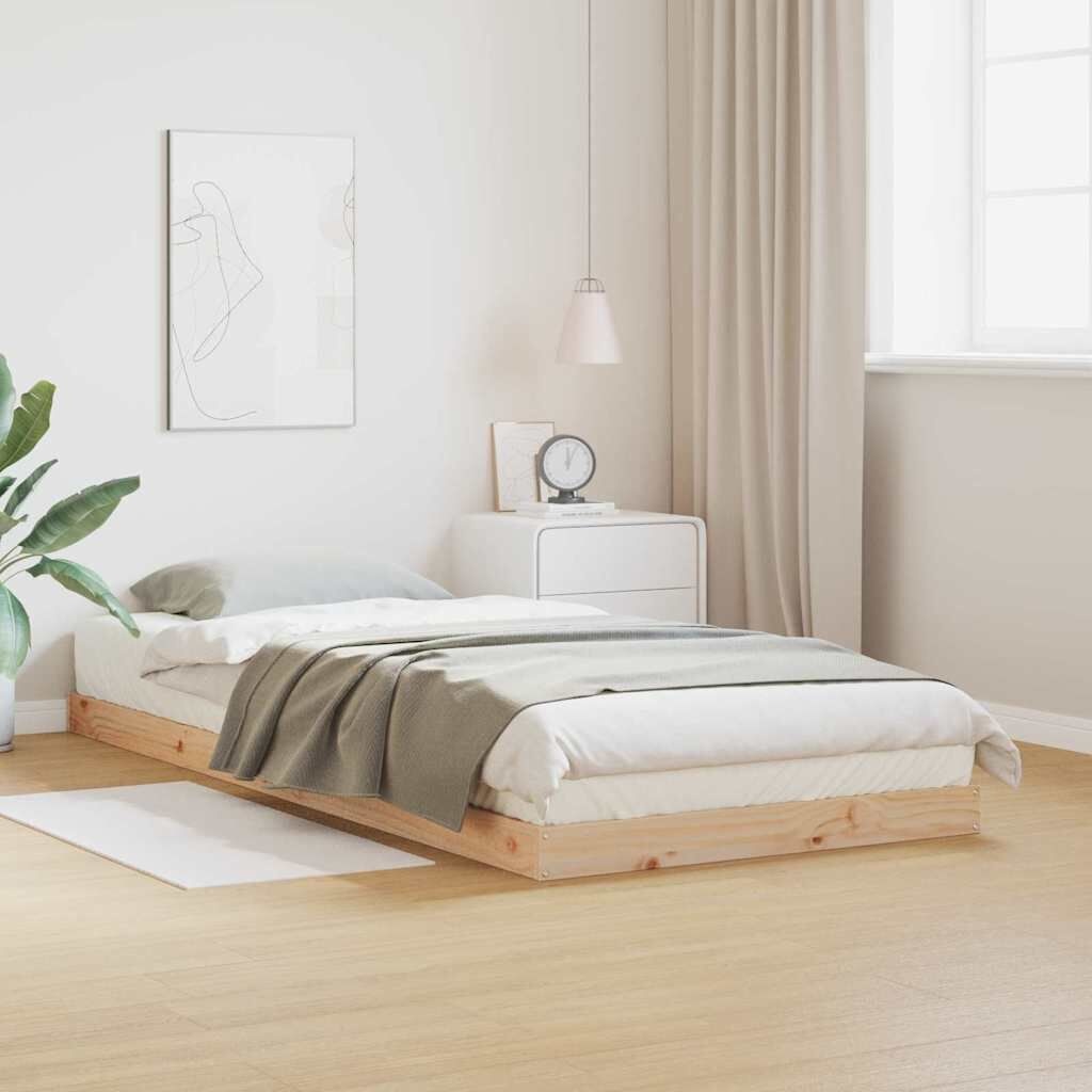 vidaXL Bedframe Naturel Grenenhout (80x220cm) - 34% Korting!