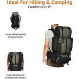 75L Wandelrugzak met Intern Frame (Groen) - 29% Korting