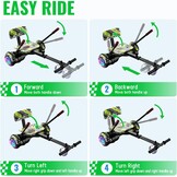 SISIGAD Hoverboard met Zitje & Bluetooth - Groen (35% Korting)