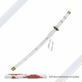 One Piece Katana Enma Wit 103 cm - Houten Samurai Zwaard met Houder & Draagriem - 29% Korting