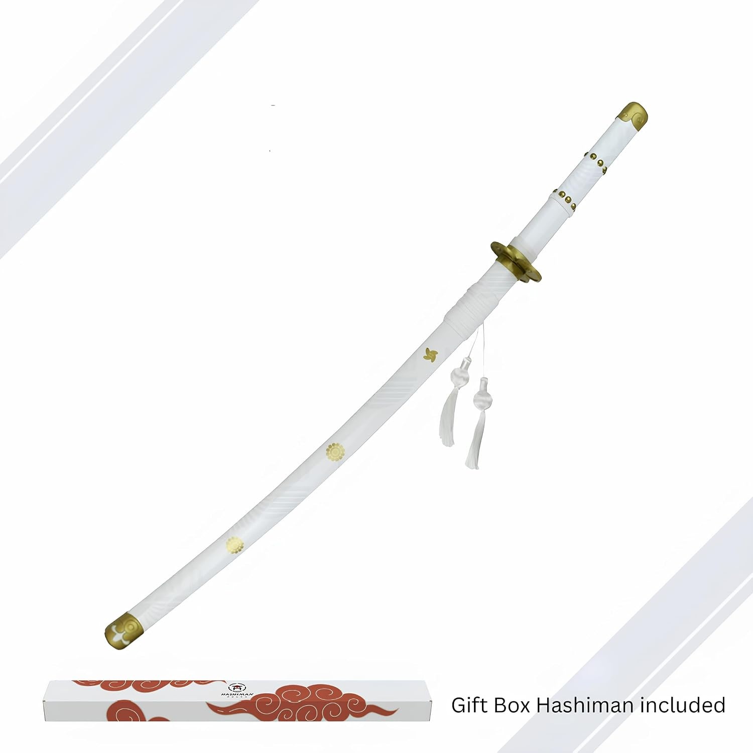 One Piece Katana Enma Wit 103 cm - Houten Samurai Zwaard met Houder & Draagriem - 29% Korting