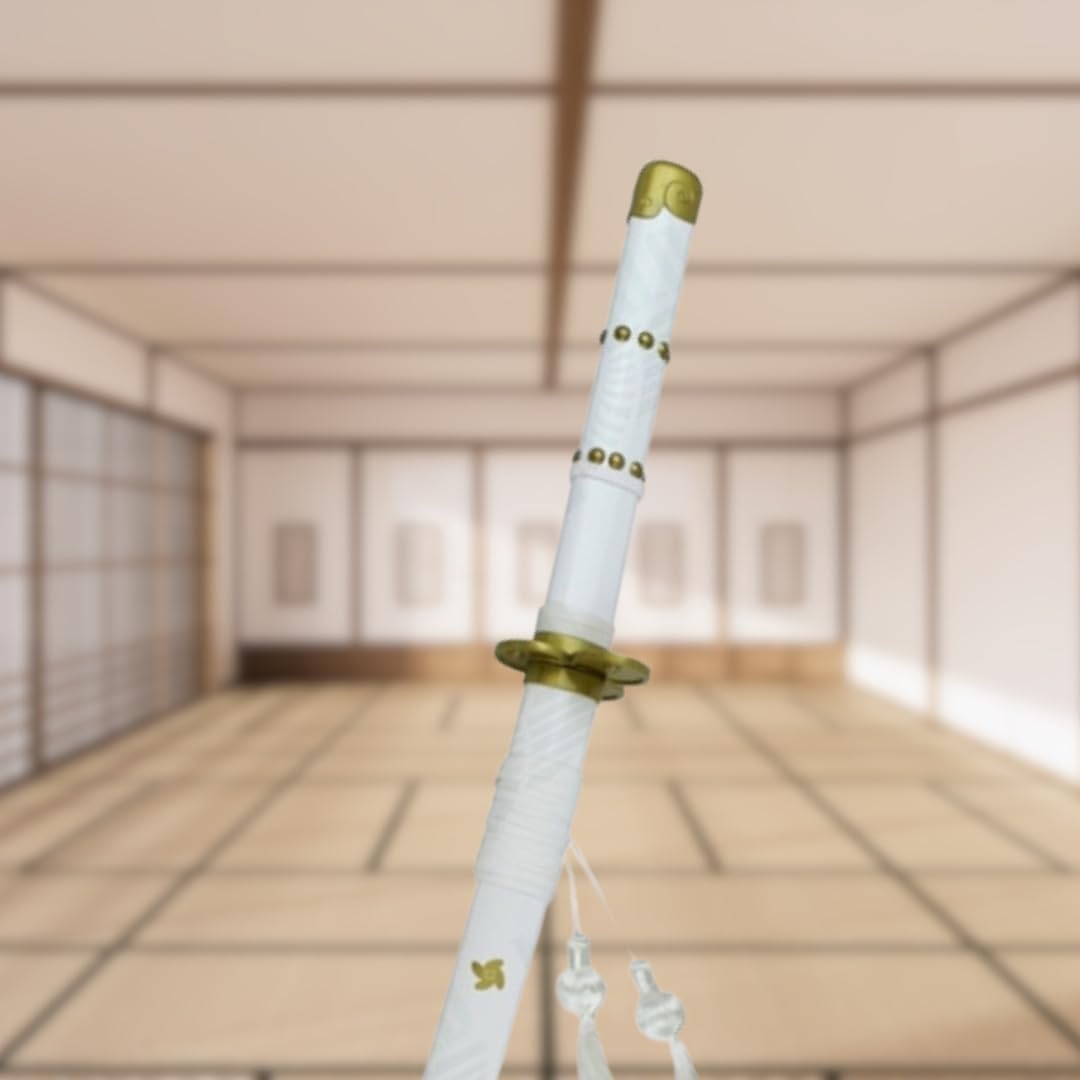 One Piece Katana Enma Wit 103 cm - Houten Samurai Zwaard met Houder & Draagriem - 29% Korting