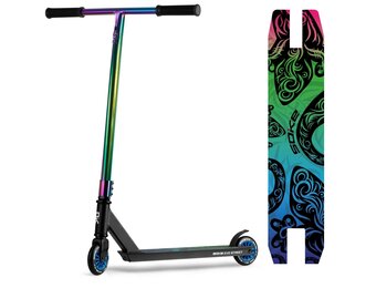 Soke Evo Stuntstep Zwart Regenboog - 360º Stuur - 34% Korting