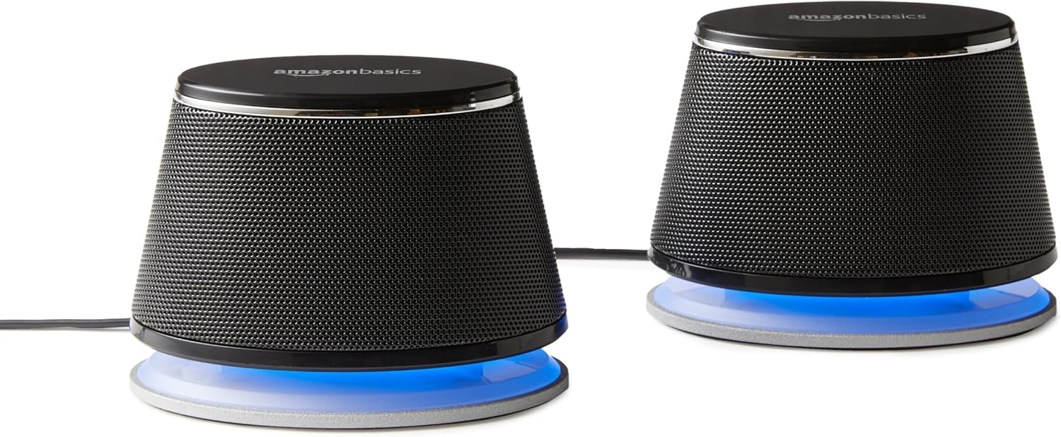 Amazon Basics PC Speakers Zwart - Compact & Helder Geluid (32% Korting)