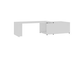 Moderne Salontafel bewerkt hout wit | 150x50x35 cm | 76% Korting