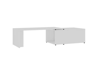 VidaXL Salontafel 150x50x35 cm Bewerkt Hout Wit - 58% Korting!