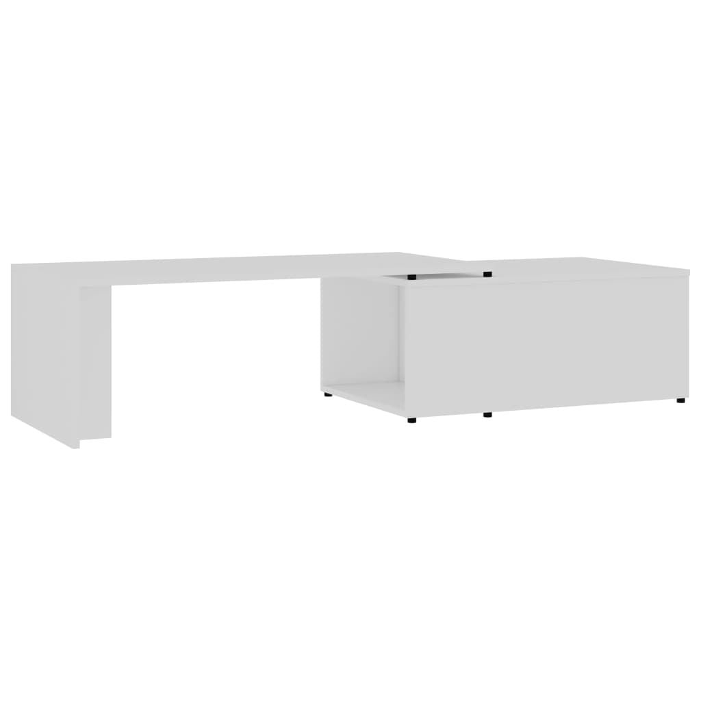 VidaXL Salontafel 150x50x35 cm Bewerkt Hout Wit - 74% Korting!