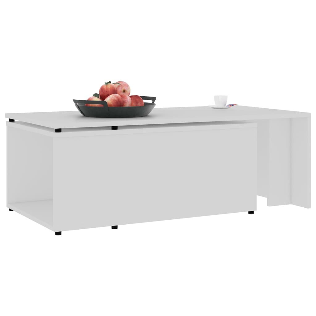 VidaXL Salontafel 150x50x35 cm Bewerkt Hout Wit - 74% Korting!