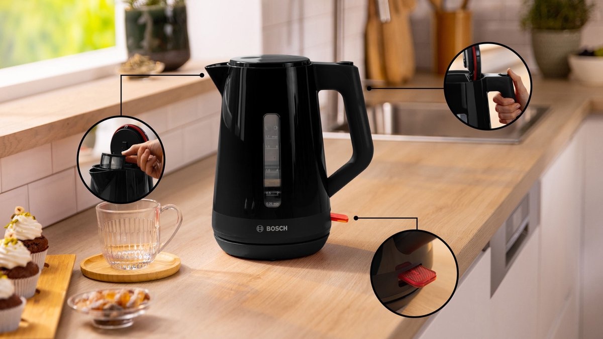 Bosch MyMoment Waterkoker Zwart - 33% Korting