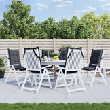 VidaXL Antraciet Stoelkussens Hoge Rug - 6 Stuks - 35% Korting