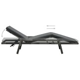 Poly Rattan Ligbed Grijs met Kussen - 35% Korting