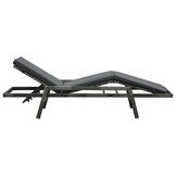 Poly Rattan Ligbed Grijs met Kussen - 35% Korting