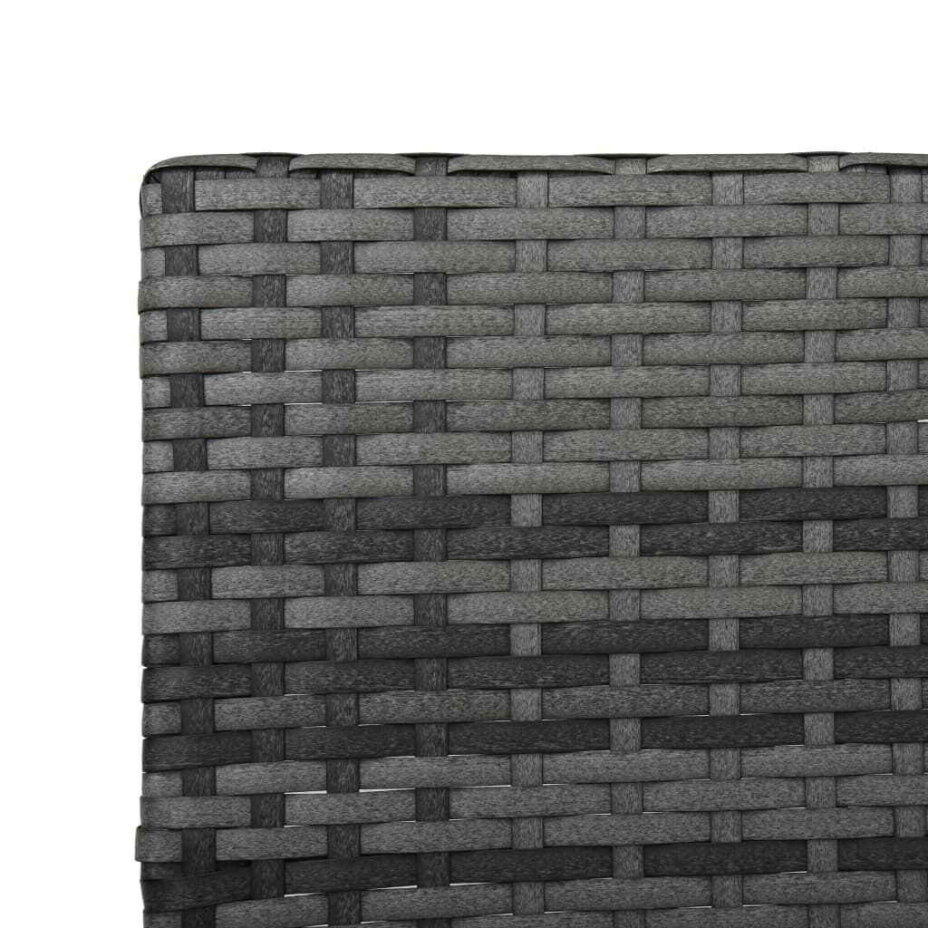 Poly Rattan Ligbed Grijs met Kussen - 35% Korting