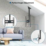 BONTEC TV Plafondbeugel Zwart (26-65") - Draaibaar & Kantelbaar