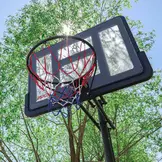 Verstelbare Basketbalpaal 2,3-3,05m Zwart | Staal & Glas | -35%