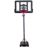 Verstelbare Basketbalpaal 2,3-3,05m Zwart | Staal & Glas | -35%