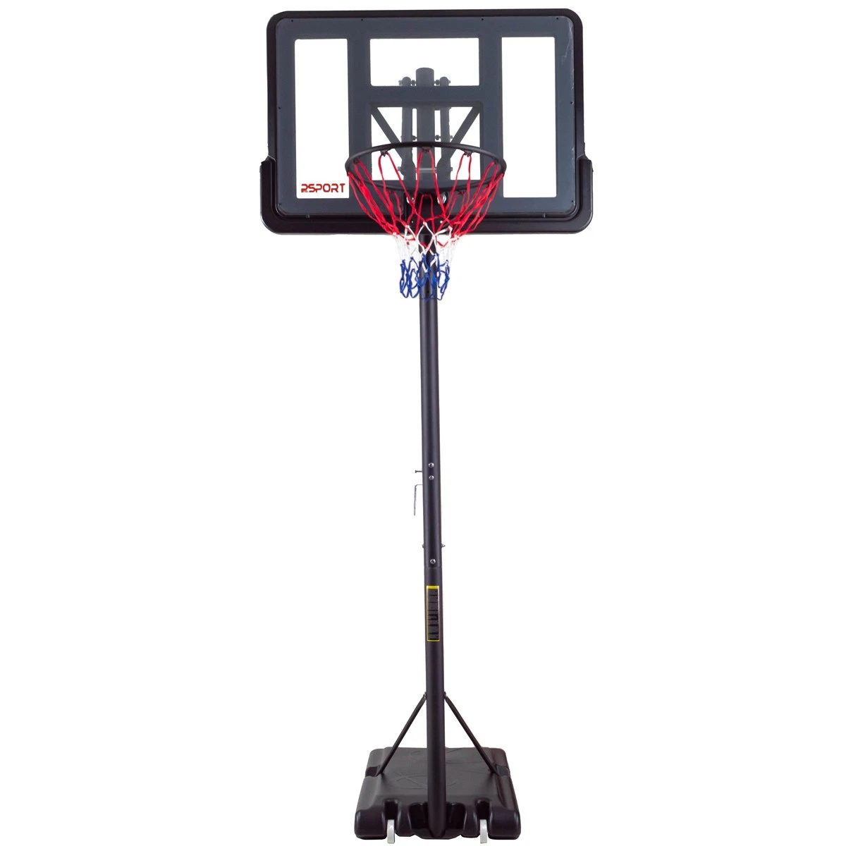 Verstelbare Basketbalpaal 2,3-3,05m Zwart | Staal & Glas | -35%