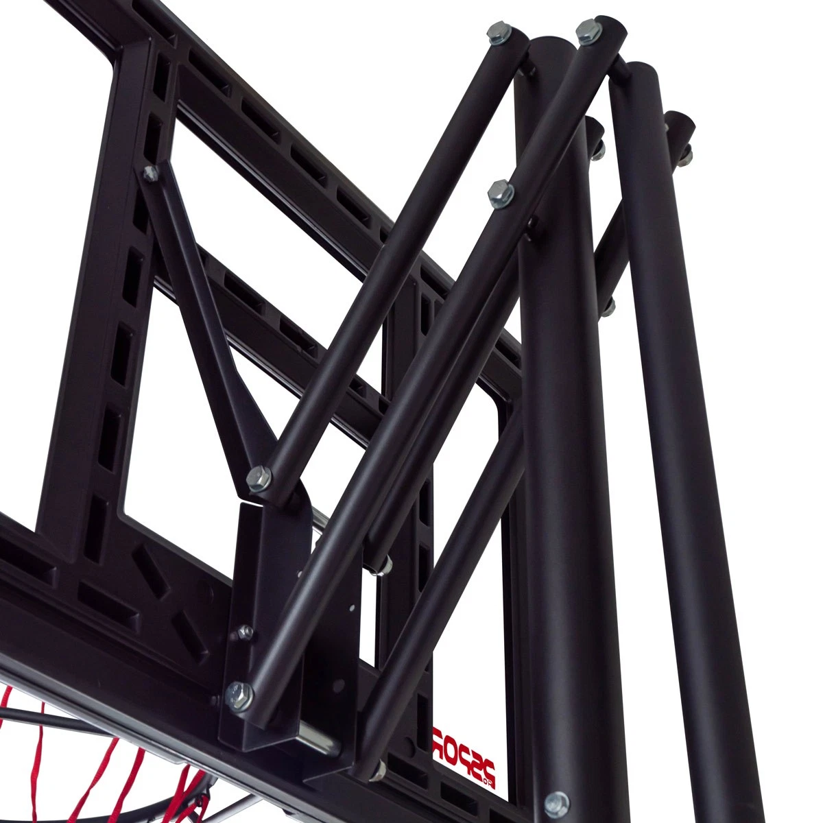 Verstelbare Basketbalpaal 2,3-3,05m Zwart | Staal & Glas | -35%