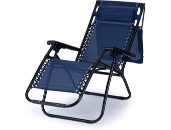 Zero Gravity Ligstoel Blauw met Zonnedak - 39% Korting