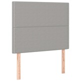 vidaXL Hoofdborden 2 st 80x5x78/88 cm stof lichtgrijs