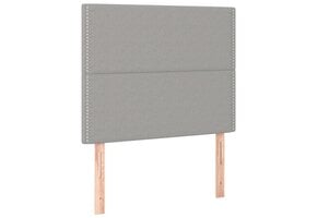 vidaXL Hoofdborden 2 st 80x5x78/88 cm stof lichtgrijs