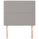 vidaXL Hoofdborden 2 st 80x5x78/88 cm stof lichtgrijs