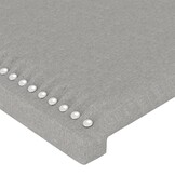 vidaXL Hoofdborden 2 st 80x5x78/88 cm stof lichtgrijs