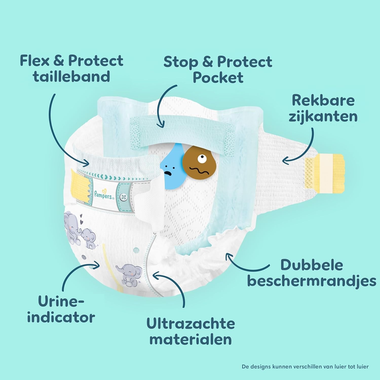 Pampers Premium Protection Maat 4 - 174 Luiers (9-14 kg)