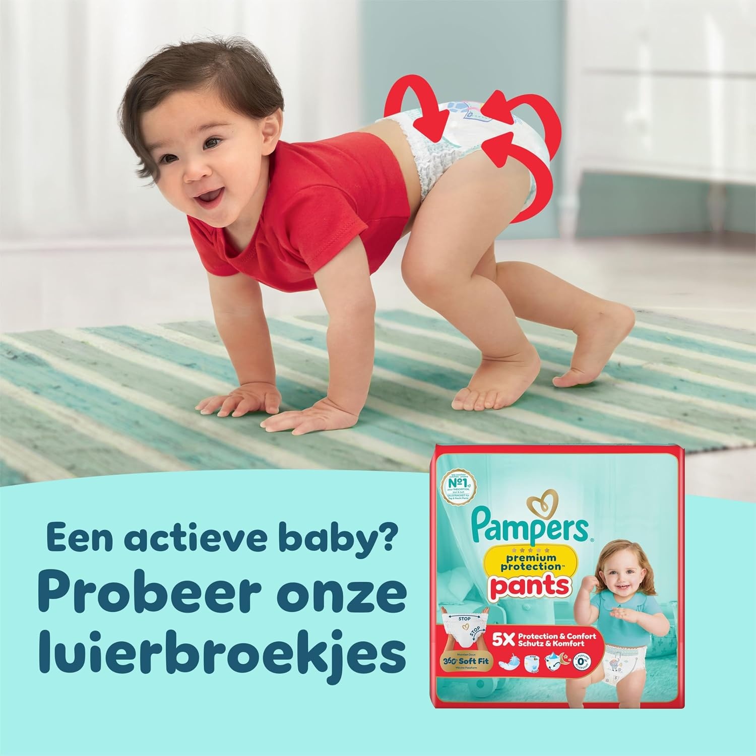 Pampers Premium Protection Maat 4 - 174 Luiers (9-14 kg)