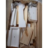 vidaXL Nachtkastje met lade Wit 35 x 32,5 x 58 cm Massief grenenhout