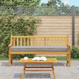 vidaXL Palet Kussen Grijs 200 x 40 x 8 cm Oxford stof