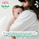 Love & Green - Gezonde en milieuvriendelijke babyluiers - Maat 1 (2-5 kg) - Pak 1 maand (138 luiers) - Absorberend, lekvrij en vrij van ongewenste ingrediënten - Maat Taille 1 (138 Unité)