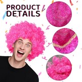 Fesnova Afro Pruik - Krullend - Roze