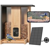 NETVUE Birdfy Slimme Vogelsvoerhuis met 1080P Camera en AI-herkenning - Bamboe - 3,5 liter
