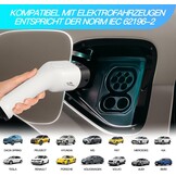 TopAutoGear Type 2 naar Schuko Ladekabel voor Elektrische Auto's - 3,7kW - 6 Meter - Zwart