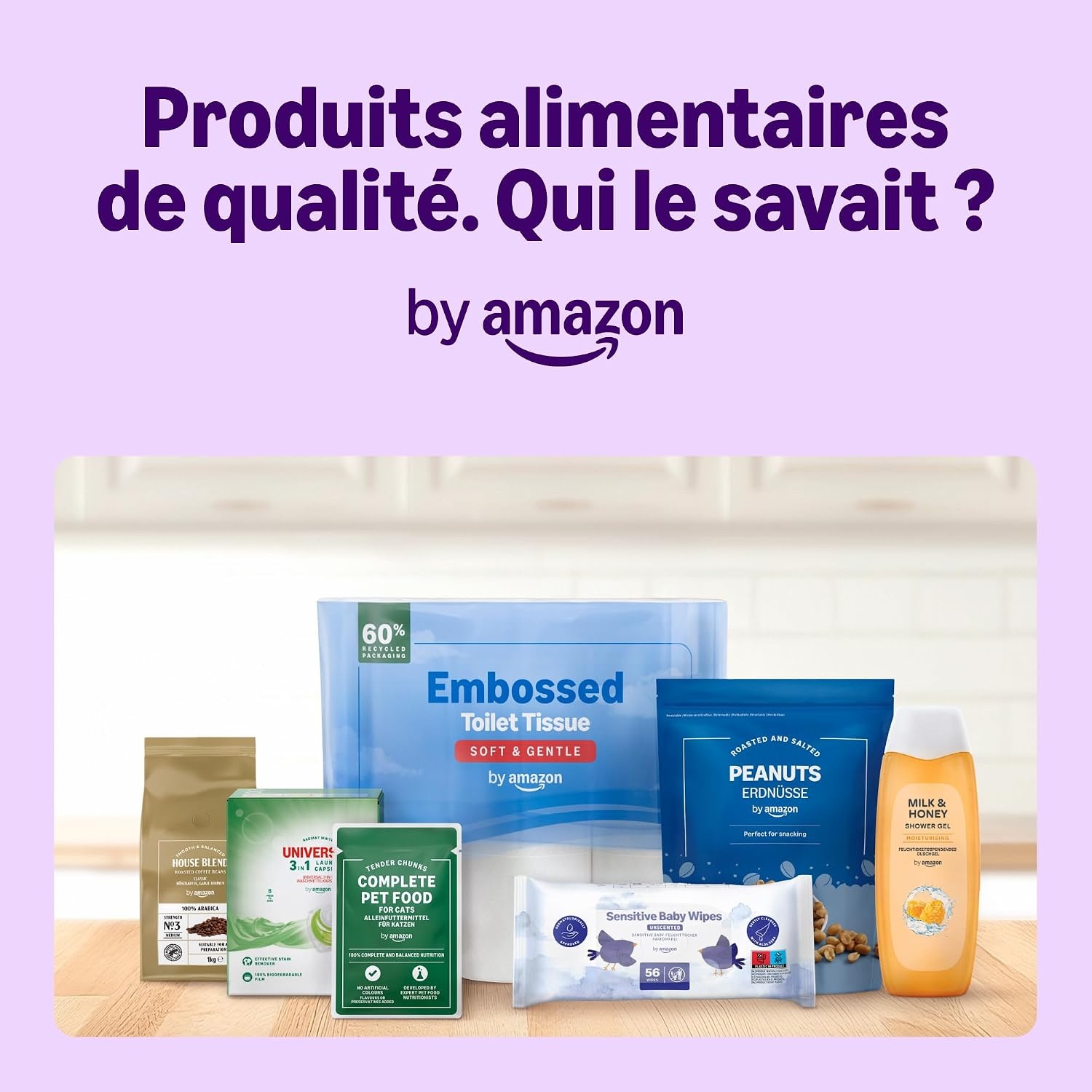 by Amazon Papier Toilette, 3 Épaisseurs Matelassé, Doux et Soyeux, 36 Rouleaux (4 Paquets de 9), 200 Feuilles par Rouleau, Certifié FSC - Maat 9 unité (Lot de 4)