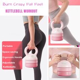 ZhaoCo Kettlebell voor vrouwen, verstelbare kettlebell-gewichten, 12 lb, fitness voor training van het hele lichaam en krachttraining thuis of in de sportschool (lichtroze)