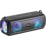 Mars Gaming MSB-XT, Draagbare Luidspreker + Soundbar 2in1, Dynamische RGB Verlichting, 4 Drivers 20W Geluidssysteem, Bluetooth 5.3 Luidspreker + AUX/MicroSD/USB/FM Radio, Zwart
