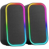 Mars Gaming MSB-XT, Draagbare Luidspreker + Soundbar 2in1, Dynamische RGB Verlichting, 4 Drivers 20W Geluidssysteem, Bluetooth 5.3 Luidspreker + AUX/MicroSD/USB/FM Radio, Zwart