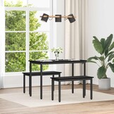 Zwarte Eikenhouten Bank (80x35x45 cm) - 70% Korting!