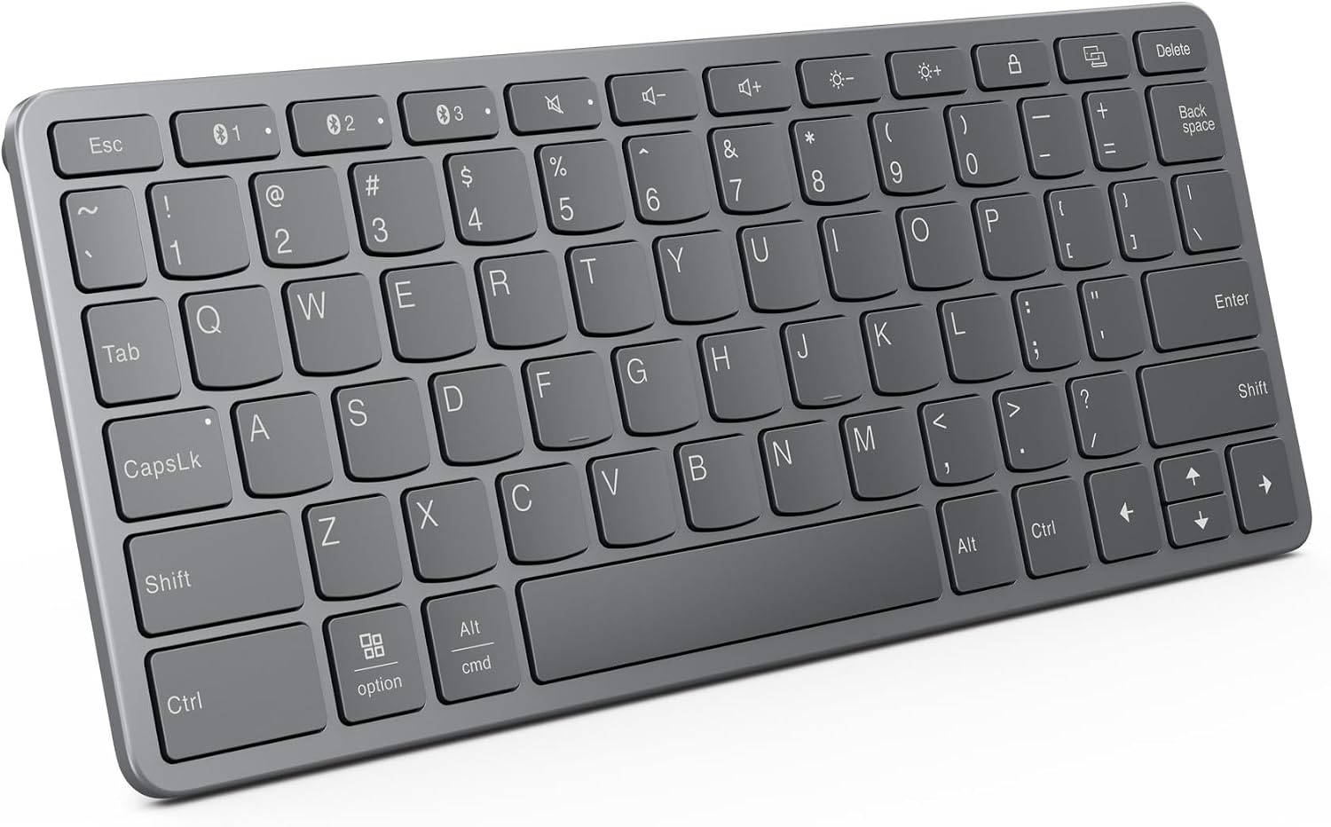 Draadloos Toetsenbord Spaans QWERTY - 3 Apparaten - Bluetooth USB-C - Maangrijs