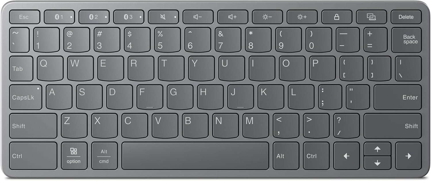 Draadloos Toetsenbord Spaans QWERTY - 3 Apparaten - Bluetooth USB-C - Maangrijs