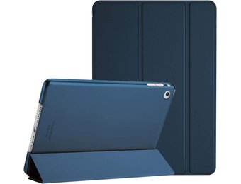 ProCase Hoes voor iPad Air 2 Case 2014 Release, Ultra Thin Lichtgewicht Hoesje Beschermhoes Smart Folio Cover Case Hard Shell met Doorzichtige Frosted Cover -Navy