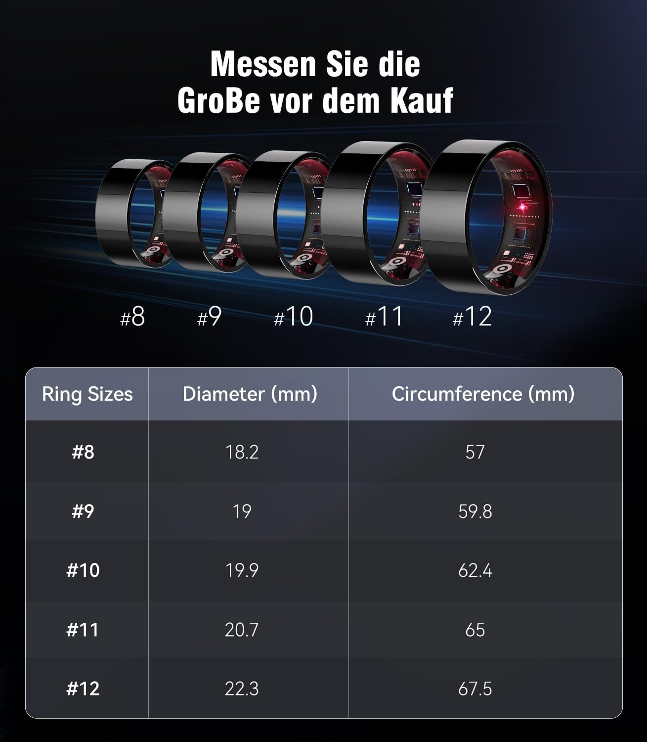 Smart Ring 7e Gen - Hartslag, Slaap, SpO2 & Sport - IP68 Waterdicht - 59% Korting