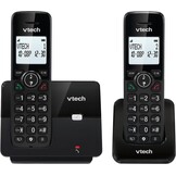 VTECH CS2001 Draadloze DECT-telefoon met 2 handsets voor thuis met ongewenste oproepblokkering, betrouwbaar lang bereik tot 300 m, nummerherkenning