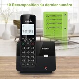 VTECH CS2001 Draadloze DECT-telefoon met 2 handsets voor thuis met ongewenste oproepblokkering, betrouwbaar lang bereik tot 300 m, nummerherkenning