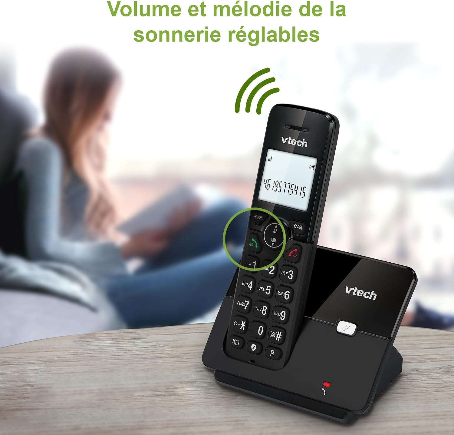 VTECH CS2001 Draadloze DECT-telefoon met 2 handsets voor thuis met ongewenste oproepblokkering, betrouwbaar lang bereik tot 300 m, nummerherkenning