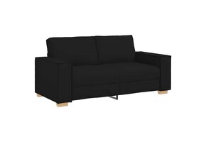 VidaXL 2-zitsbank Zwart 140 cm Stof - 47% Korting